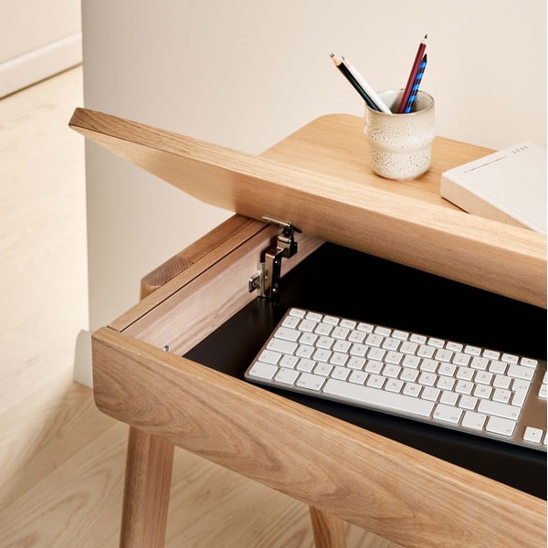 Tavolo da lavoro con piano in rovere 110x55,5 cm Home - Hammel Furniture-image-4