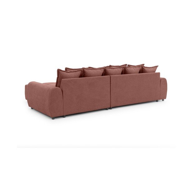 Divano angolare color terracotta (con penisola a destra/con chaise lounge) Albane  – Ropez-image-4