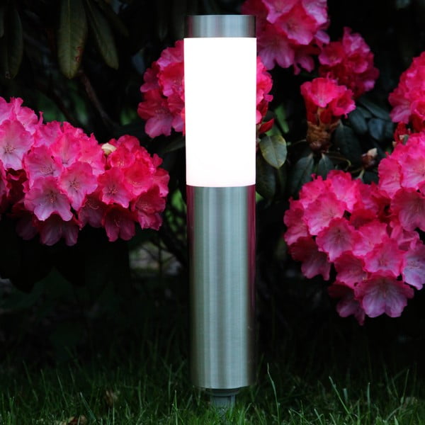 Lampada da giardino a LED solare argento, altezza 40 cm Cordoba - Star Trading