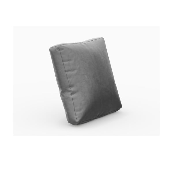 Cuscino in velluto grigio per divano componibile Rome Velvet - Cosmopolitan Design-image-1