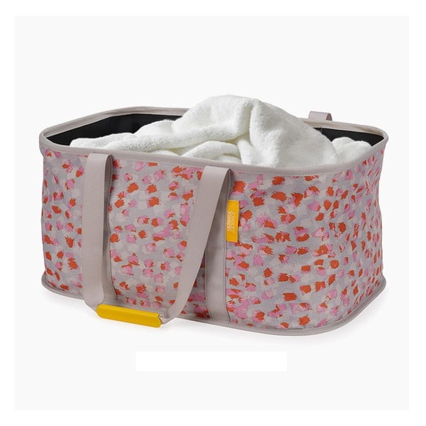 Cesto portabiancheria in tessuto rosso-grigio pieghevole 35 l Hold-All - Joseph Joseph