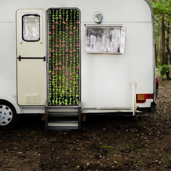 Tenda rossa/verde alla porta 90x190 cm Roses – Maximex-image-1