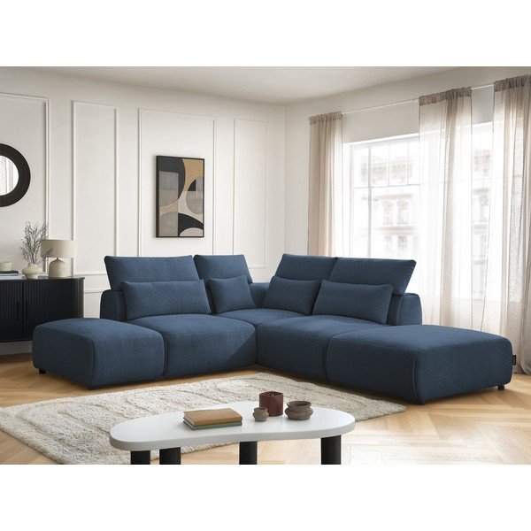 Divano angolare componibile blu reclinabile Jana – Bobochic Paris-image-3
