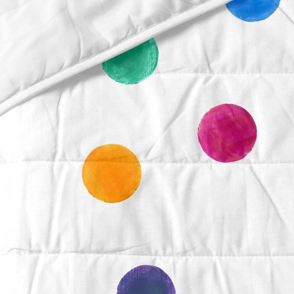 Copriletto trapuntato in cotone bianco 240x260 cm Confetti - Happy Friday-image-2