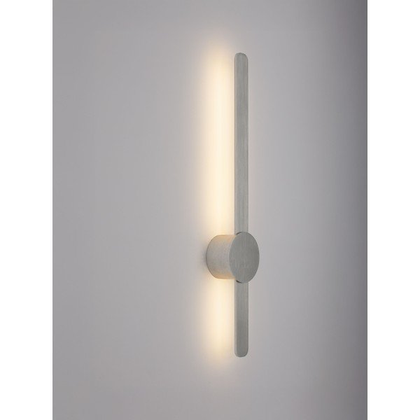 Lampada da parete LED color argento opaco in alluminio Norei – Nova Luce-image-1