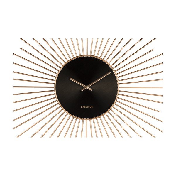 Orologio da parete in nero e oro Peony, ø 95 cm Extreme - Karlsson-image-2