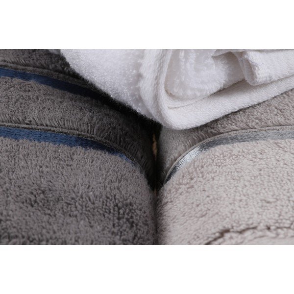 Set di 3 asciugamani in cotone grigio Hobby , 50 x 90 cm Dolce - Foutastic-image-1