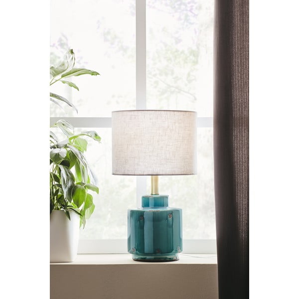 Lampada da tavolo blu e bianca Cous - Markslöjd-image-1