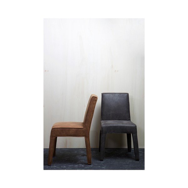 Sada 2 hnědých kožených židlí BePureHome Cocoon-image-1