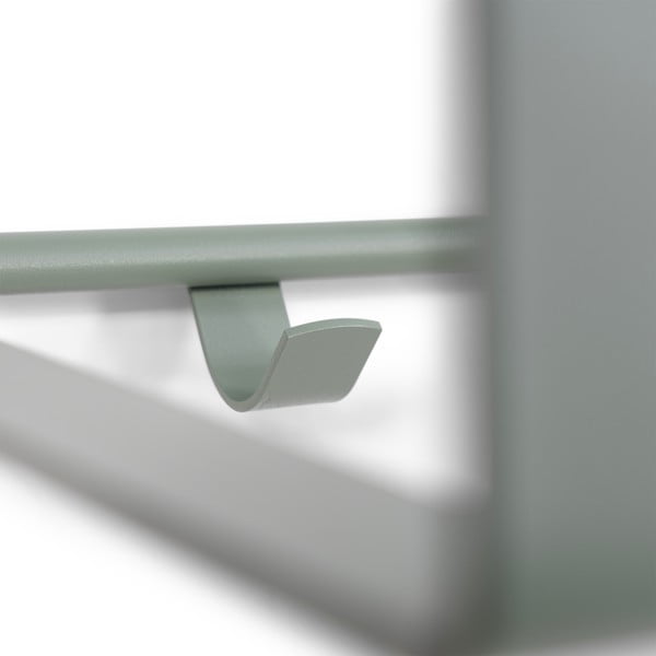 Attaccapanni da parete verde polveroso in metallo con scaffale 100 cm Rex – Spinder Design-image-3