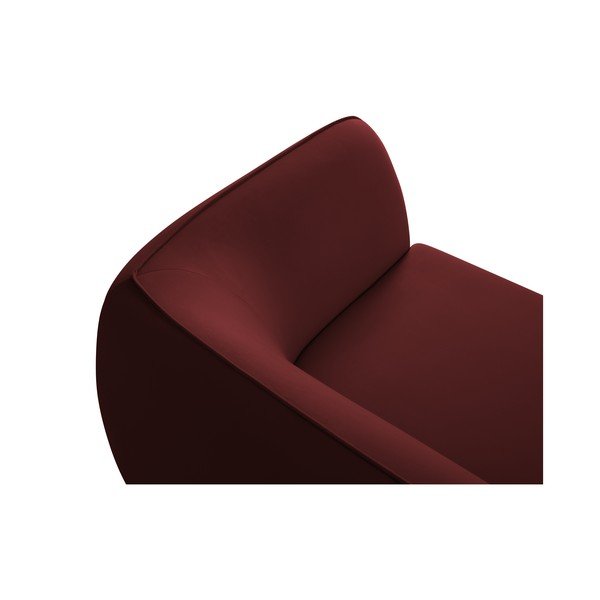 Divano in velluto rosso 190 cm Lando - Micadoni Home-image-4
