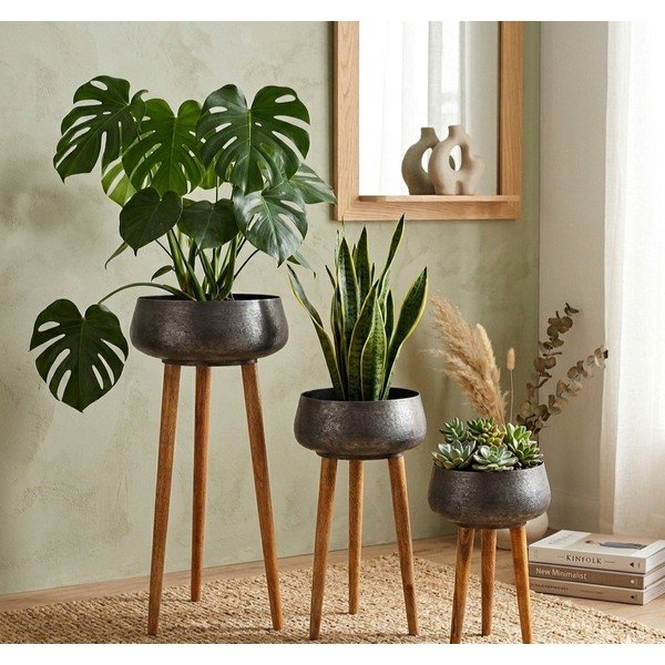 Set di coprivaso in metallo 3 pz ø 37,5 cm Varanasi – Bizzotto-image-1