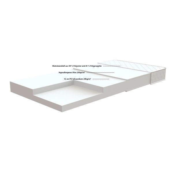 Materasso in schiuma per bambini , 90 x 200 cm Soft - Vipack-image-2