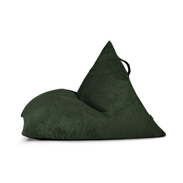 Puof a sacco verde con rivestimento in velluto a coste Razz – SLOWDOWN