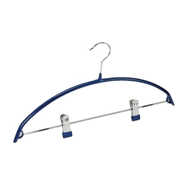 Appendiabiti antiscivolo blu con clip Hanger Compact - Wenko