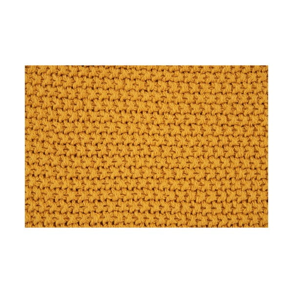 Coperta gialla in cotone riciclato 130x170 cm Santos - House Nordic-image-2