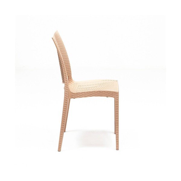 Set da pranzo da giardino in rattan beige per 4 persone Rattan - Floriane Garden-image-3