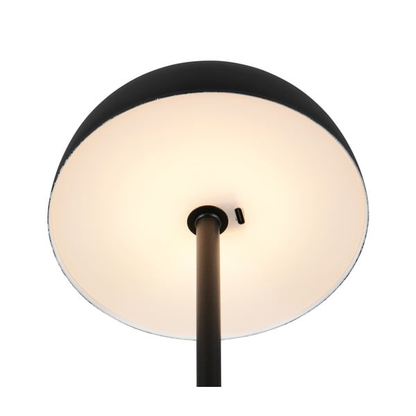 Lampada da tavolo LED nera opaca con paralume in metallo (altezza totale 21 cm) Munoz – Trio-image-2