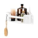 Mensola angolare per bagno bianca in plastica riciclata senza foratura Flex - Umbra