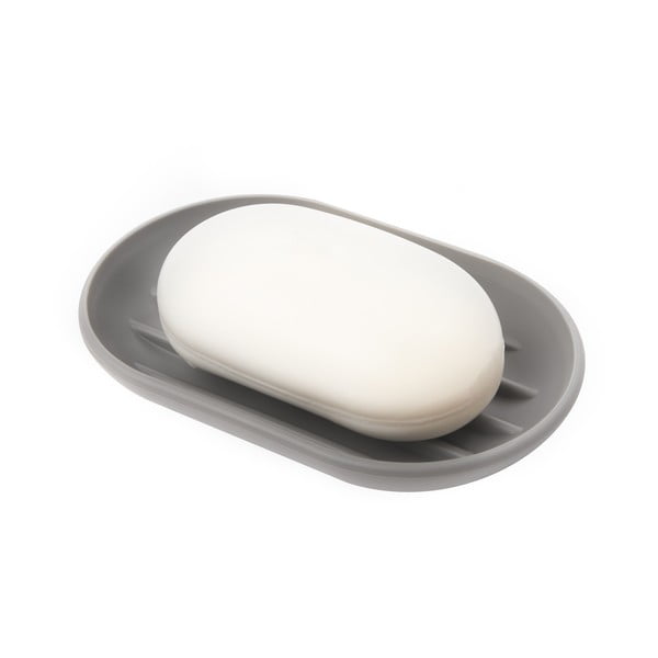 Dispenser di sapone in plastica grigio Touch - Umbra-image-4