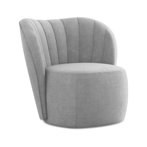 Poltrona grigia con rivestimento in ciniglia Keloa – Makamii