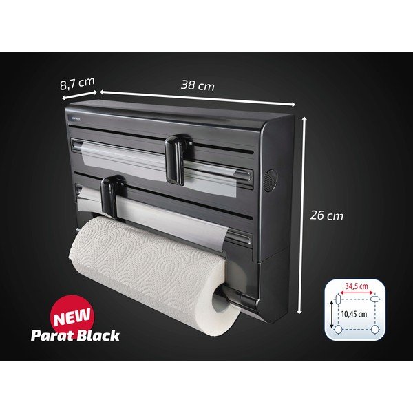 Porta pellicola e alluminio da parete da parete nero in plastica Parat – LEIFHEIT-image-2