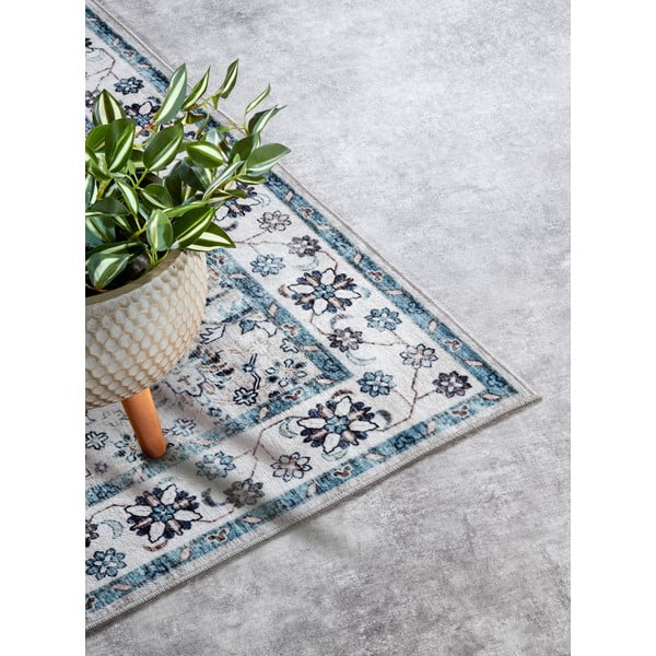 Tappeto azzurro 120x160 cm Saveh Cream Blue - Elle Decoration-image-2