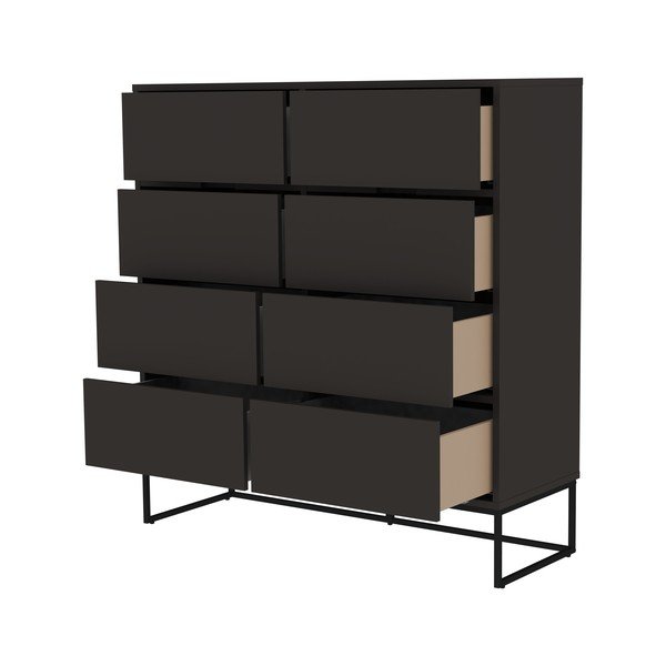 Cassettiera nera , 118 x 127 cm Lipp - Tenzo-image-4