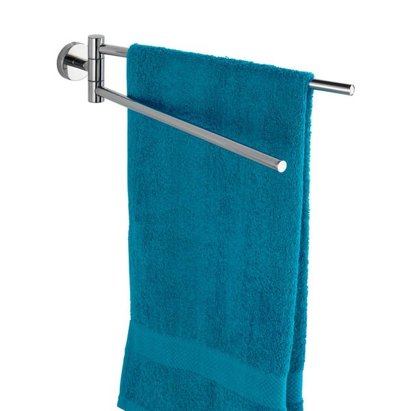 Porta asciugamani a parete in acciaio inox in argento lucido Bosio - Wenko-image-2