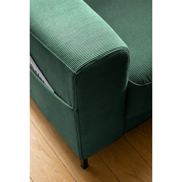 Poltrona in velluto a coste verde scuro Lofty Lilly - Miuform-image-4