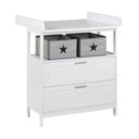 Cassettiera per bambini bianca con fasciatoio 75x100x87 cm Hamburg – Roba