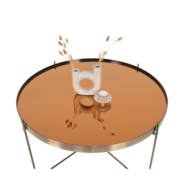 Tavolino rotondo in oro ø 70 cm Venezia - House Nordic-image-2