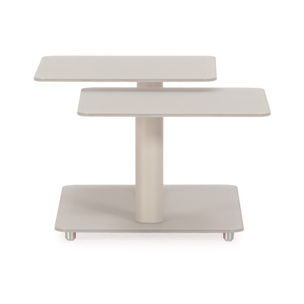 Tavolino da salotto color crema in vetro 54x115 cm Elvi – Marckeric-image-2