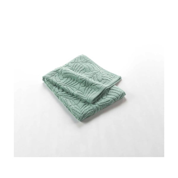 Asciugamano in spugna di cotone verde chiaro 50x90 cm Madeira - douceur d'intérieur