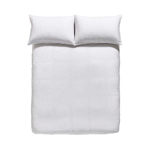 Biancheria da letto singola in cotone sateen bianco 135x200 cm - Bianca-image-2