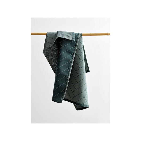 Asciugamano da cucina in cotone verde, 50 x 70 cm Tiles - Södahl-image-2