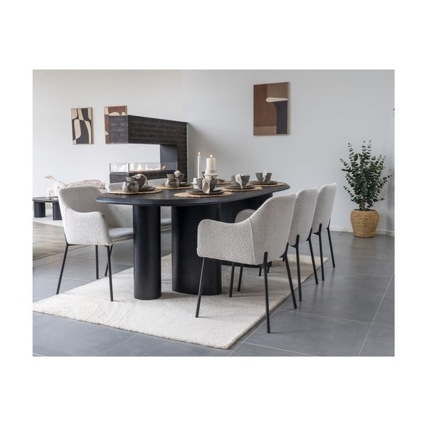 Set di piatti in gres grigio 4 pz ø 27 cm Selma - House Nordic-image-2