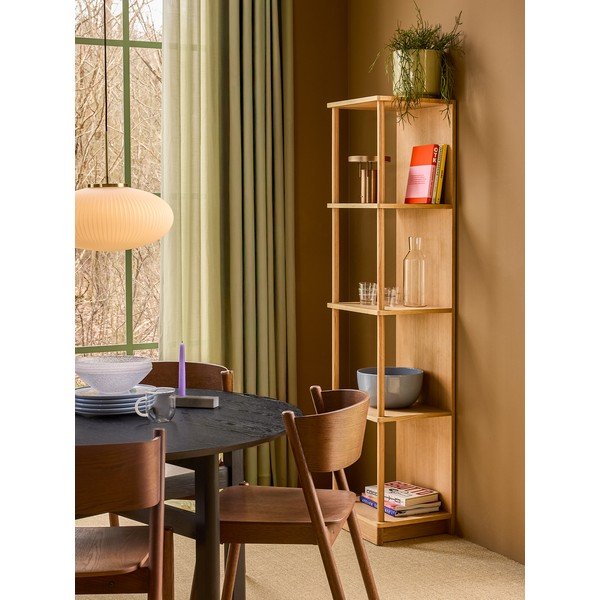 Scaffale di colore naturale con effetto rovere 45x180x37 cm Noblesse – Hübsch-image-1