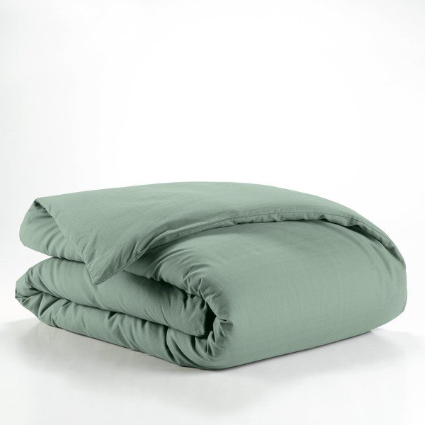 Copripiumino verde in cotone per letto singolo 140x200 cm Lina – douceur d'intérieur