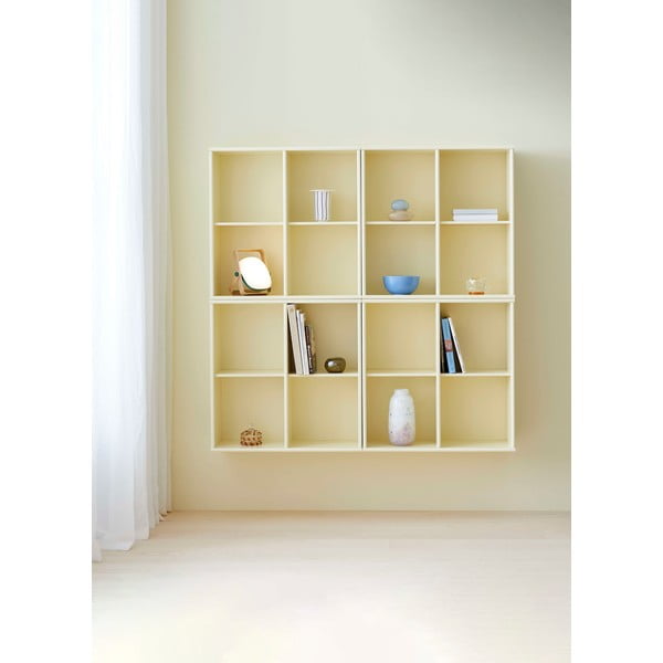 Libreria giallo chiaro da parete 140x140 cm Mistral - Hammel Furniture-image-1