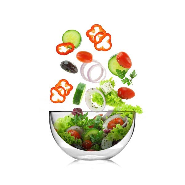 Ciotola da portata doppia in vetro, 500 ml - Vialli Design-image-3