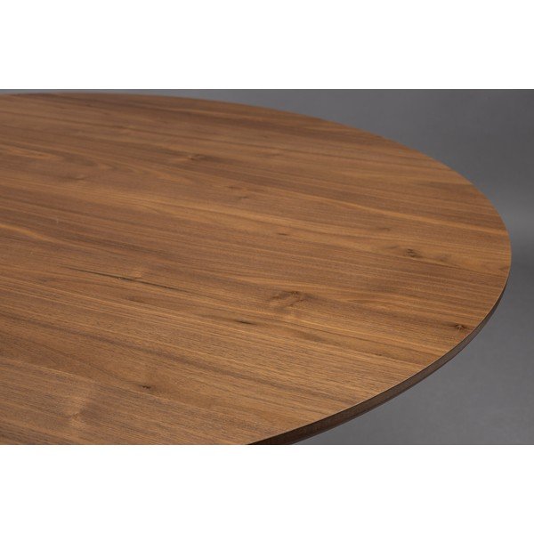 Tavolo da pranzo rotondo con piano effetto noce ø 120 cm Barlet – Dutchbone-image-4