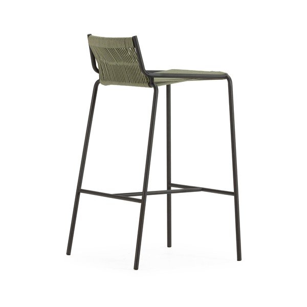 Sgabello da bar verde in metallo (altezza della seduta 65 cm) Emily – Marckeric-image-3