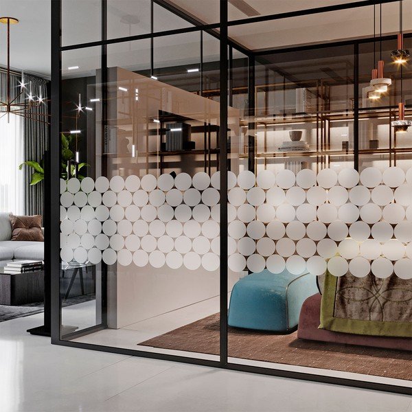 Set di adesivi per finestra 50 pz 10x10 cm Clackout Circle – Ambiance-image-3