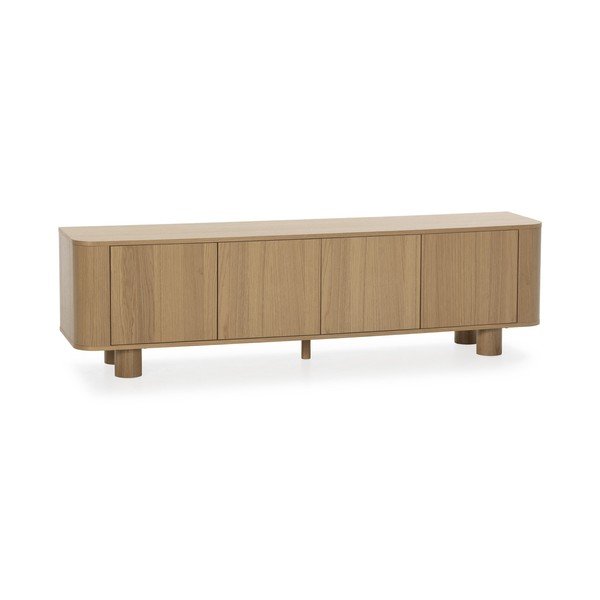 Mobile TV di colore naturale con effetto rovere 180x50,5x40 cm Padoc – MOME-image-3