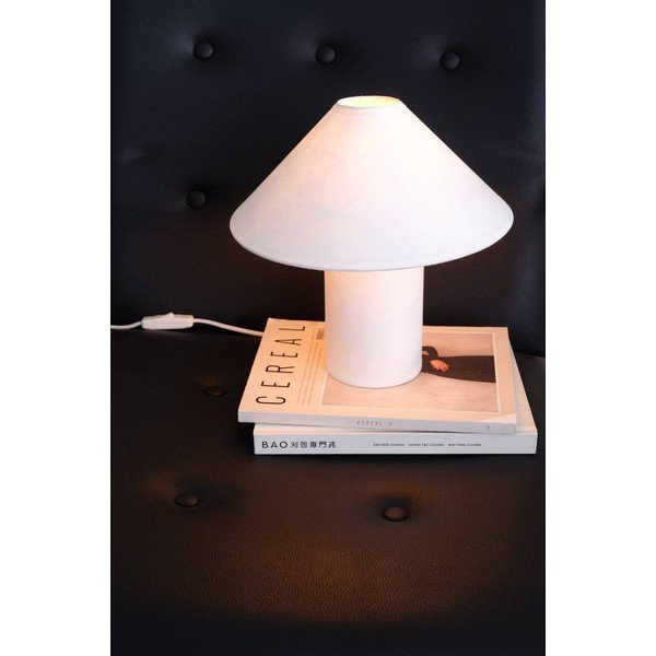 Lampada da tavolo bianca in carta (altezza totale 30 cm) Lilli – Jotex-image-1
