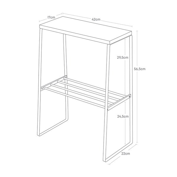Tavolo pieghevole 22x42 cm Tosca - YAMAZAKI-image-3