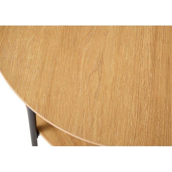 Tavolino rotondo con effetto rovere ø 50 cm Pensacola – Unique Furniture-image-4