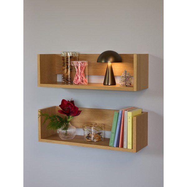 Mensola di colore naturale con effetto rovere 64 cm Gap – Hübsch-image-3