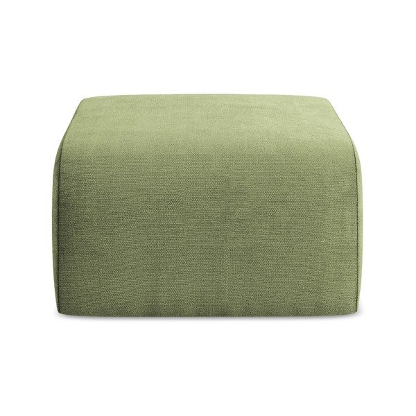 Poggiapiedi verde con rivestimento in ciniglia Lani – Makamii-image-2